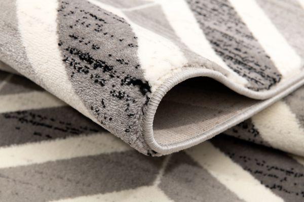 Kirei Chevron Contemporary Grey and Beige Indoor Rug