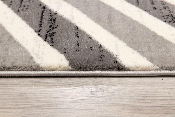 Kirei Chevron Contemporary Grey and Beige Indoor Rug