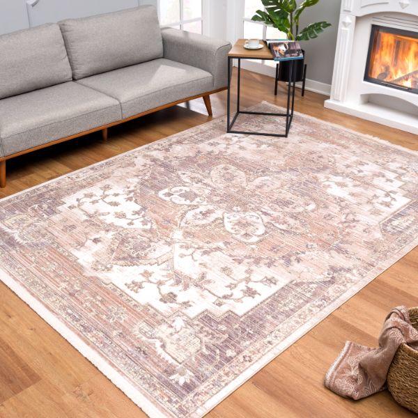 Alfombra de transición marroquí boho para interiores