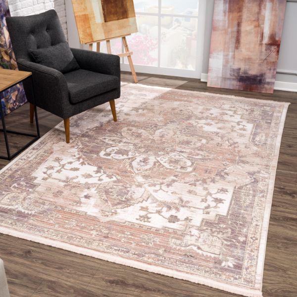 Alfombra de transición marroquí boho para interiores