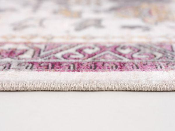 Paletta Distressed Medallion Transitional Grey and Beige Indoor Rug