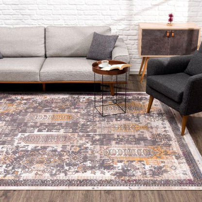 Tapis gris Boho du sud-ouest d'Amalfi