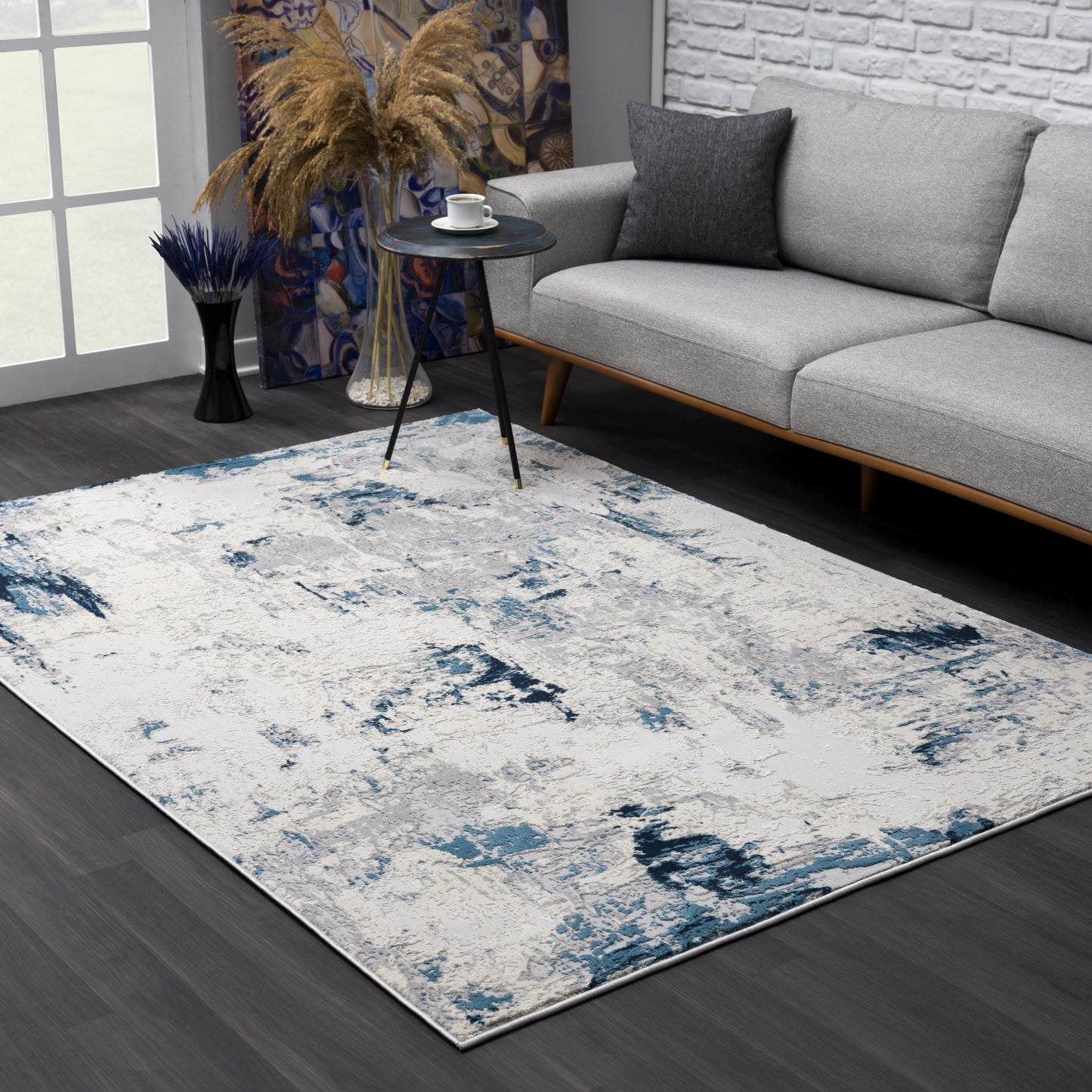 Vogue Abstract Blue Rug