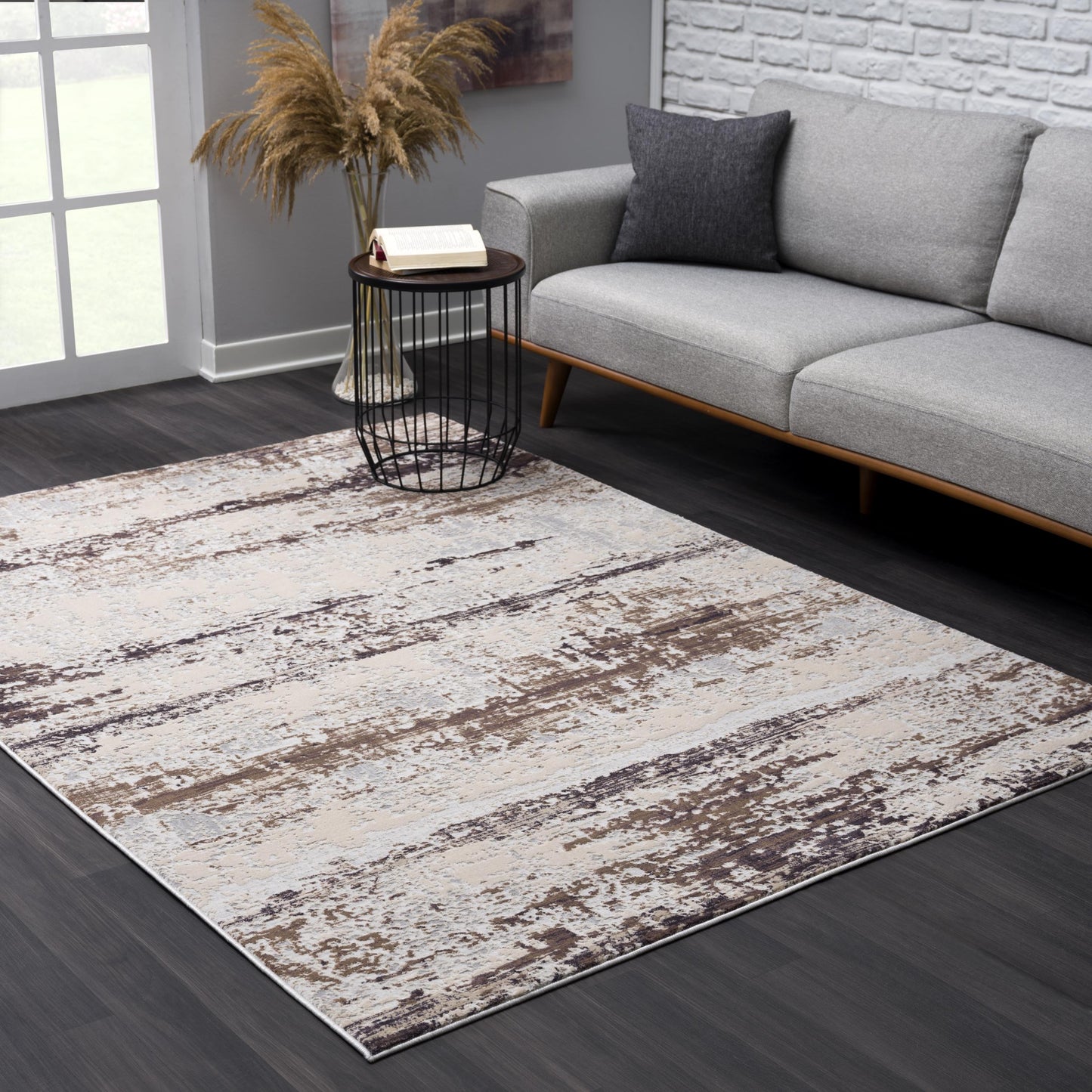 Vogue Abstract Contemporary Violet Rug